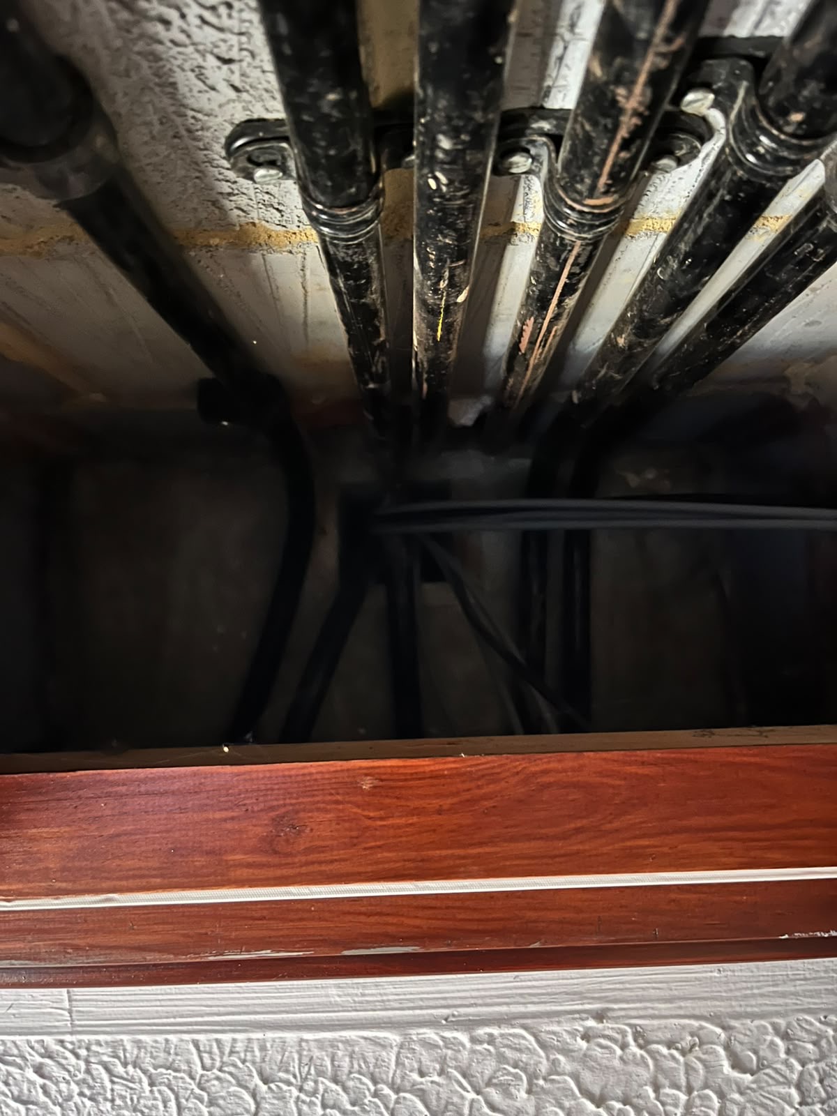 Service penetration before fire stopping