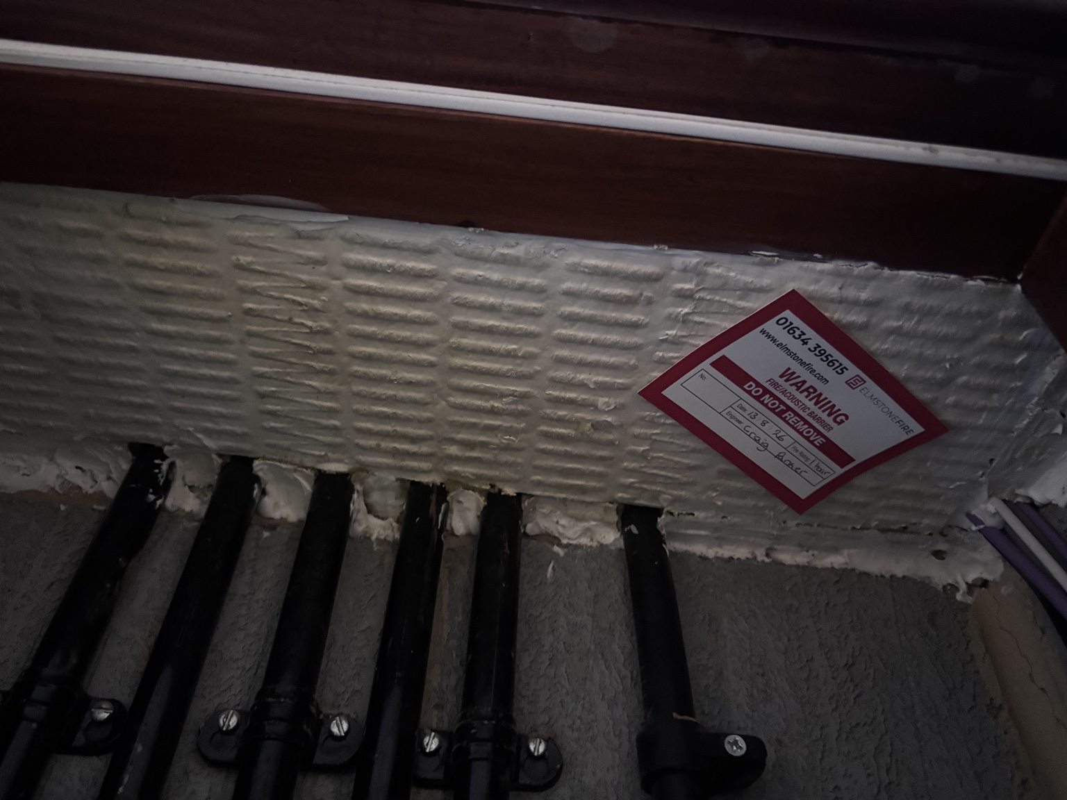 Second service penetration after fire stopping